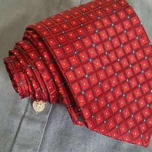 Izod red silk tie